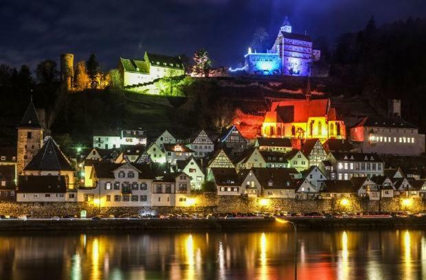 Natur Und Neckarblick Bei Heidelberg 히르슈호른 외부 사진